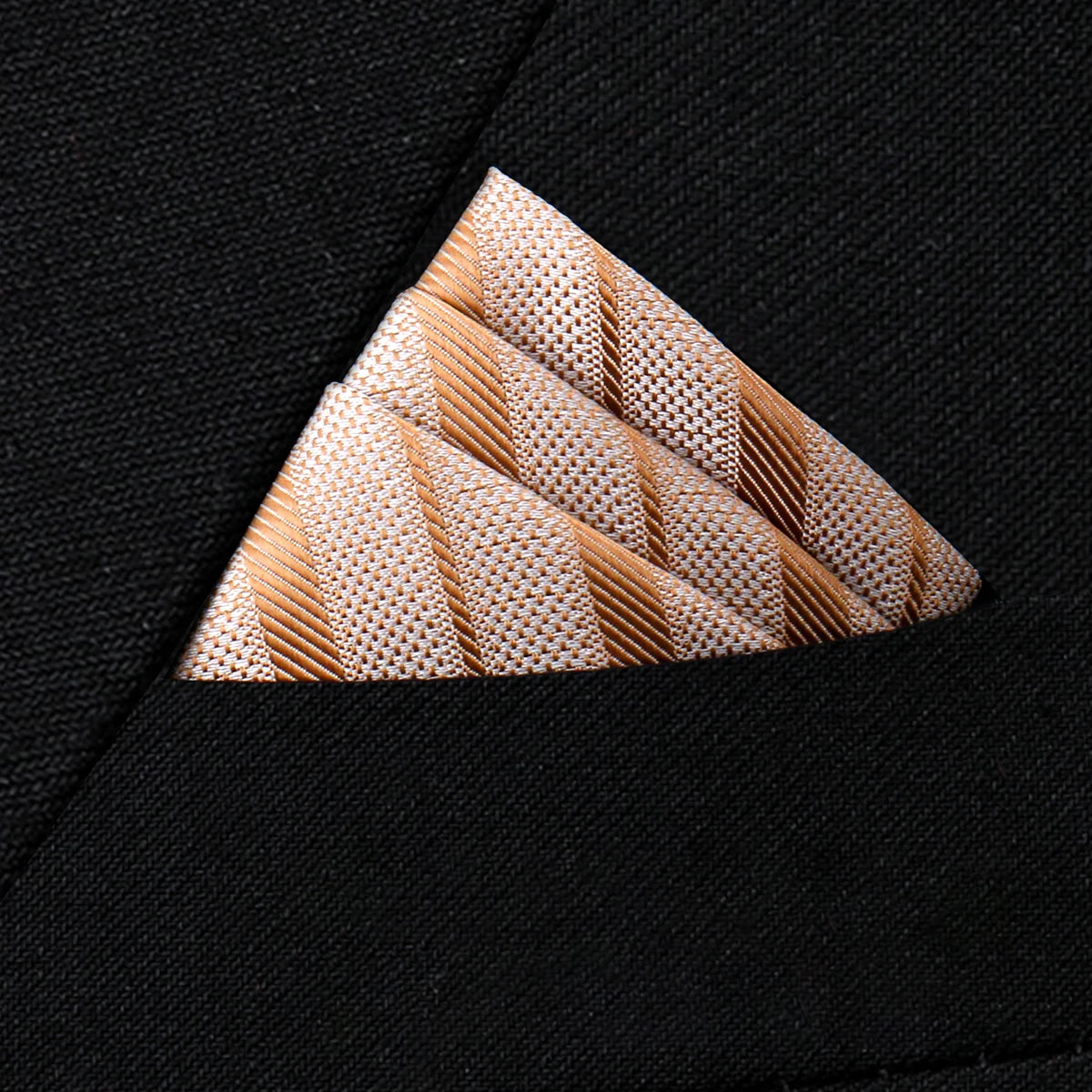 Herren Einstecktuch – Neues Design Jacquard Gewebtes Taschentuch, Braunes Anzug Accessoire für Hochzeit, Party & Formelle Anlässe