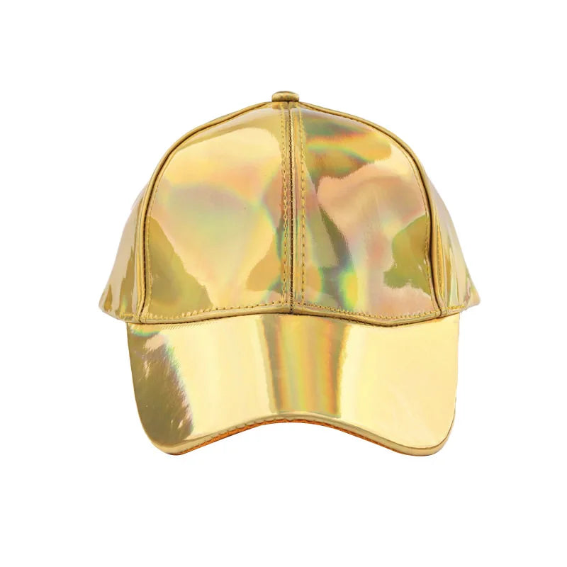 Unisex PU Rainbow Farbwechsel Baseballkappe | Fashion Erwachsenen Laser Hip Hop Kappe | Outdoor Freizeit Snapback Glänzende Party Kappe Kaufschwan®
