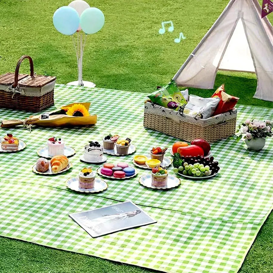 Outdoor Picknickdecke – Faltbare Wasserdichte & Sandfeste Matte | Tragbare Strand-, Wiesen- & Reise Picknickdecke Kaufschwan®