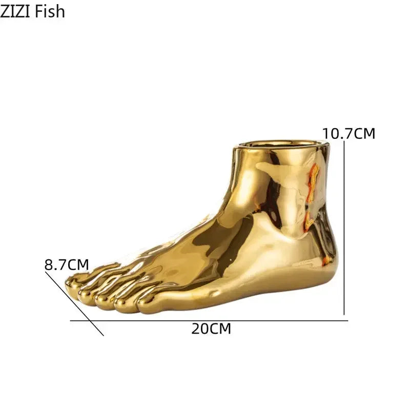 Kreative Fuß Vase Deko – Desktop Blumen Arrangement | Sukkulenten Blumentopf Kunst Wohndekoration Kaufschwan®