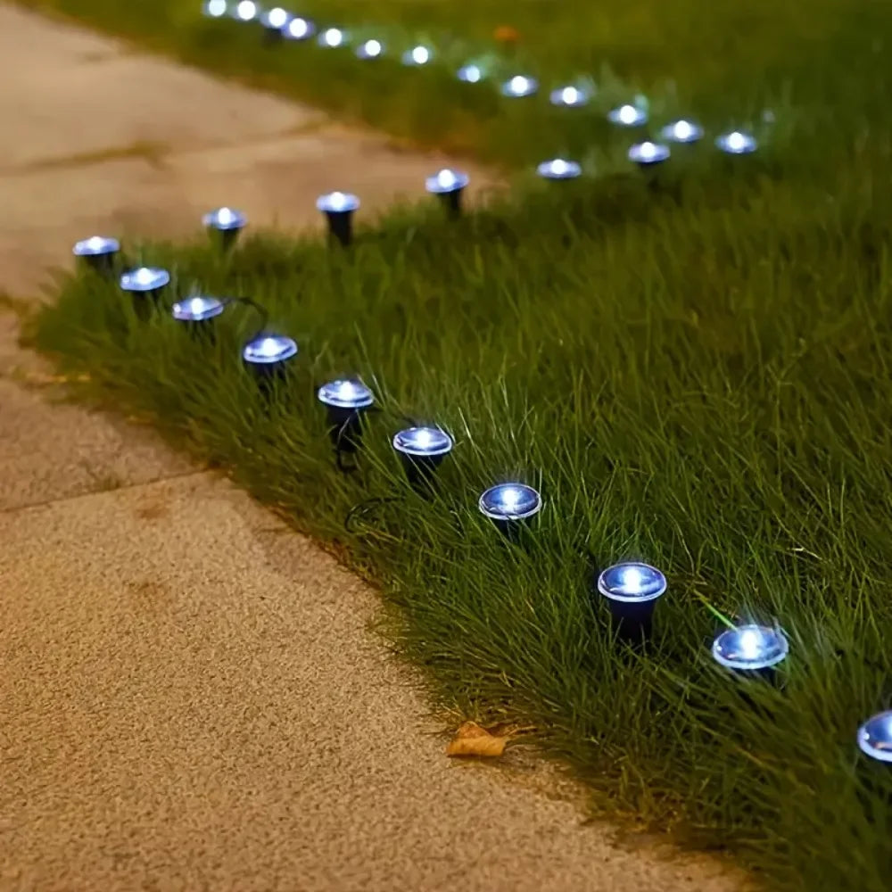Solarbetriebene Garten-Lichterkette – Wasserdichte LED-Dekoleuchten für Rasen, Wege, Camping, Geburtstage & Feiertage Kaufschwan®