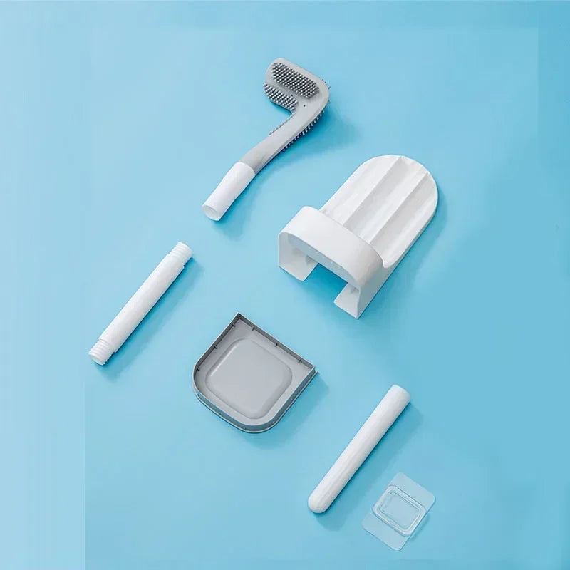 Golf-Toilettenbürste mit Silikonborsten und Schnell-Trocknerhalter – Kompaktes Reinigungswerkzeug & Bad-Organizer Kaufschwan®
