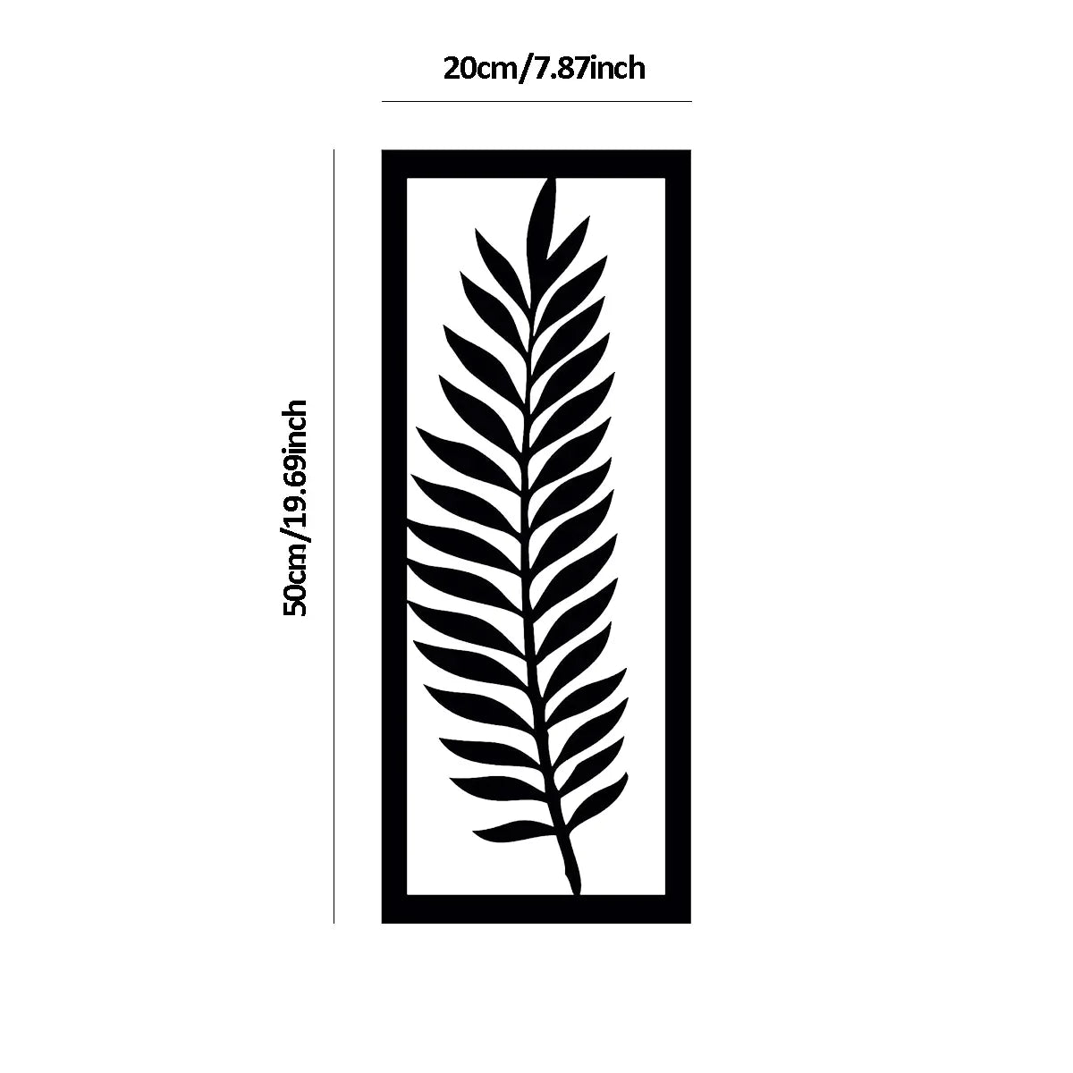 Metall Eisen Blätter Wandbild – Elegante Blatt Wanddekoration für Zuhause