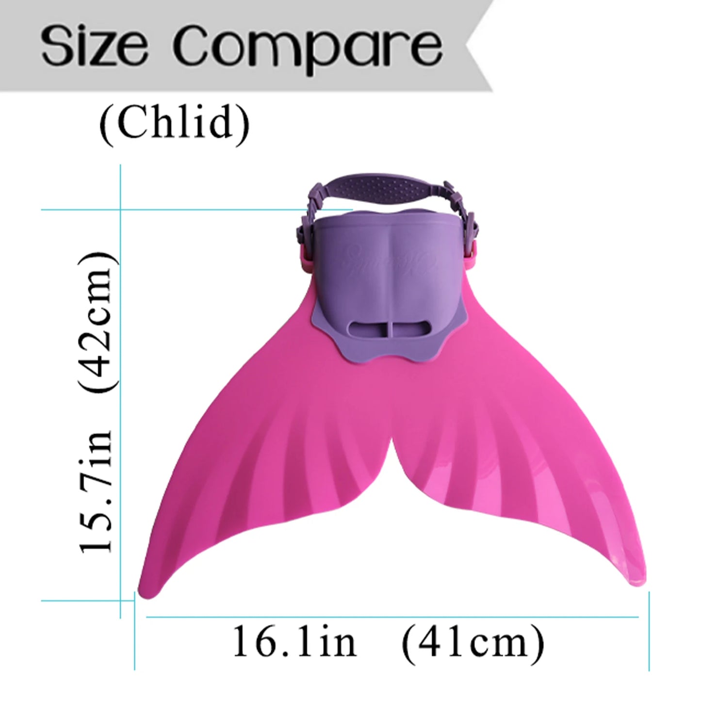 Kinder Meerjungfrau Monoflosse | Pinke Trainingsflosse | Membranflossen für Pool, Tauchen & Strandspaß Kaufschwan®