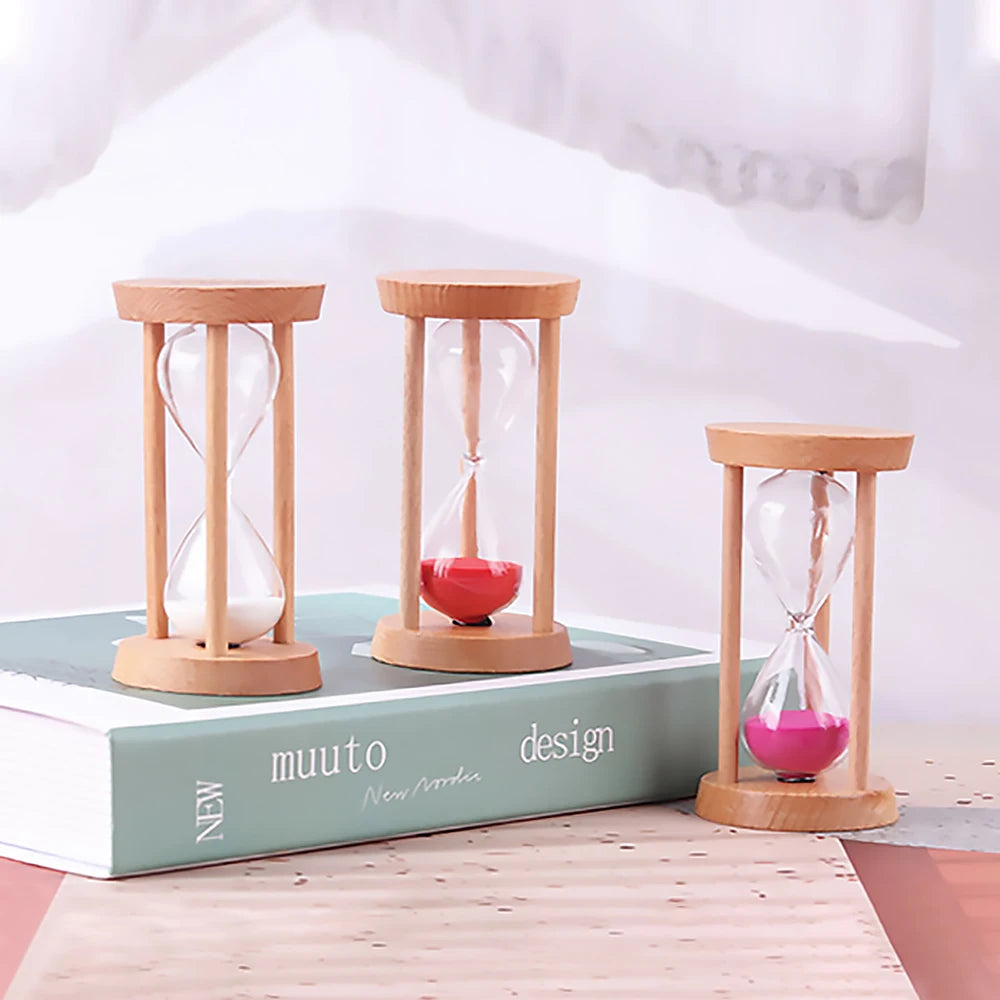 Holz Sanduhr Timer – Kreative Schreibtisch Dekoration & Moderne Wohn Sanduhr Geschenkidee