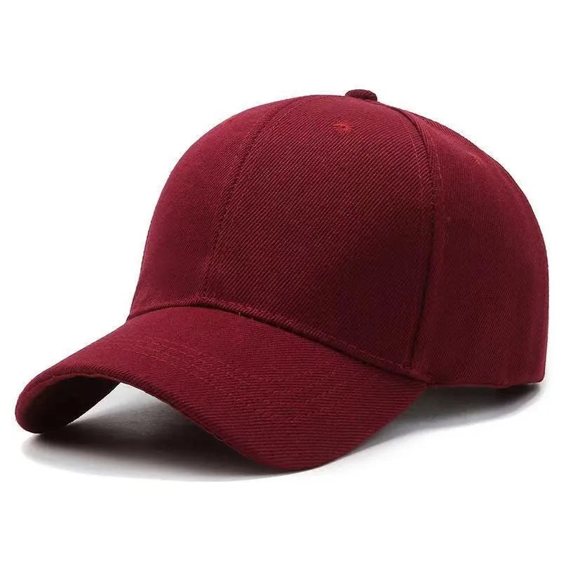 Blank Unisex Verstellbarer Dad Hat | Einfarbige Twill Baseballkappe | Günstiger Sonnenhut für Herren & Damen | Sommer, Herbst, Frühling Kaufschwan® Weinrot Adul(56-58cm)