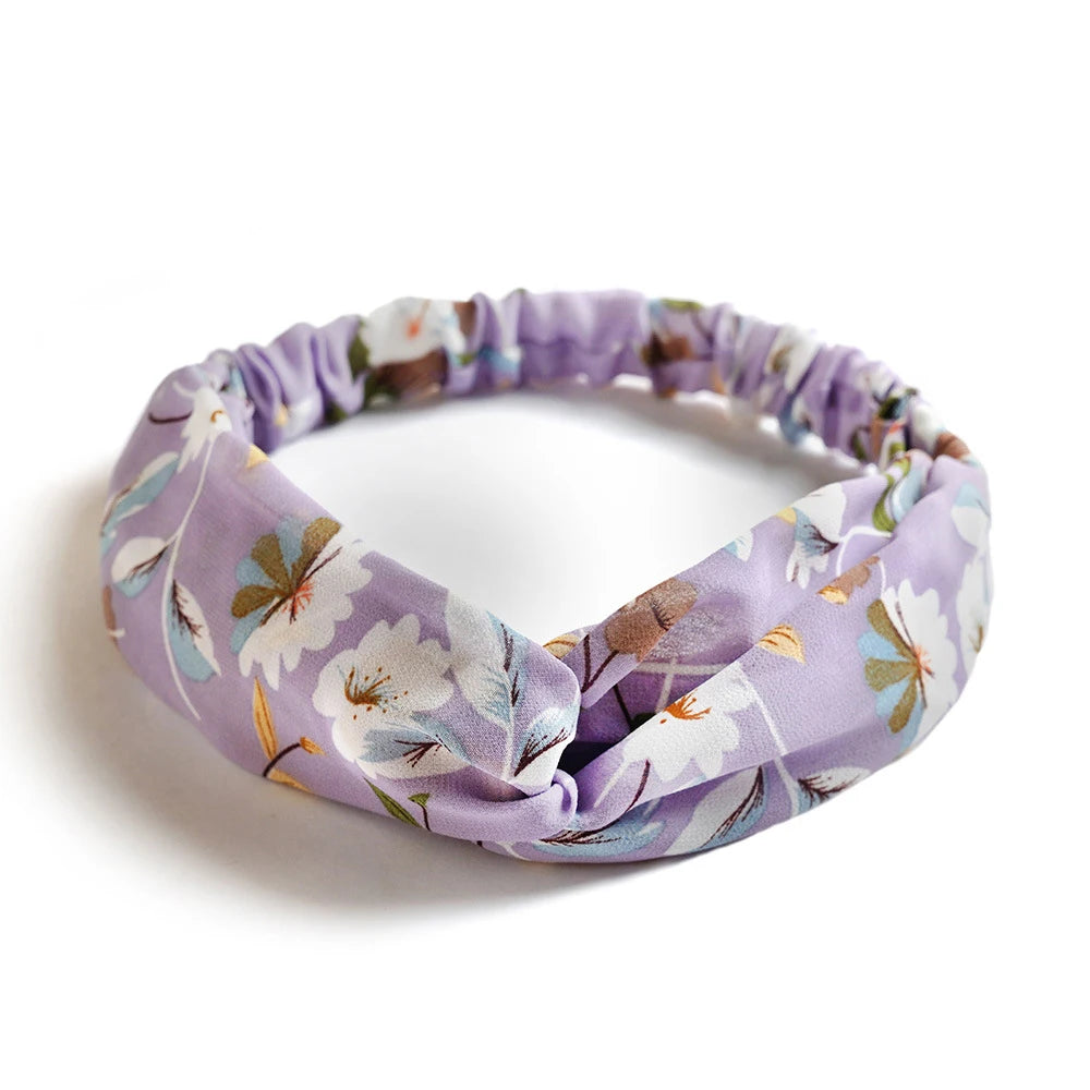 Haarreif mit Print – Vintage Sommer Turban-Haarband für Damen & Mädchen