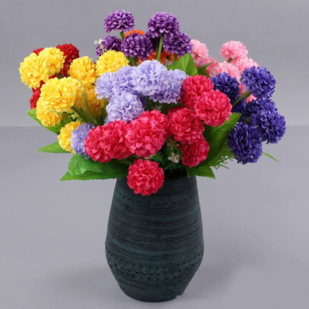 Mehrfarbige Künstliche Seidenhortensien – Kleiner Blumenstrauß für Hochzeit, Weihnachten, Party & DIY Wohnungsdekoration Kaufschwan®