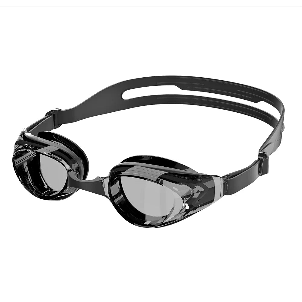 Professionelle Schwimmbrille | Anti-Beschlag & Wasserdicht | Auslaufsicher mit 100% UV-Schutz für Herren & Damen Kaufschwan® Schwarz Grau
