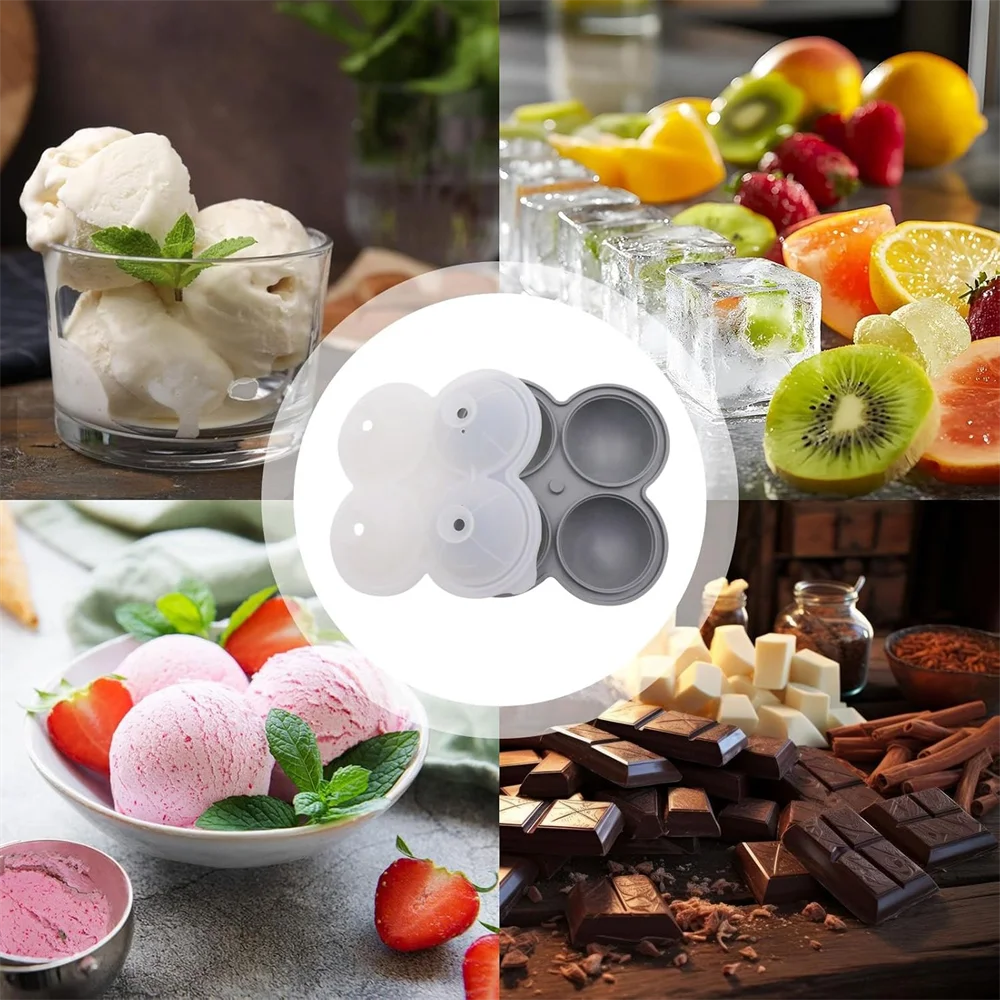 Silikon Eiswürfelform – Große Runde Eiswürfel für Cocktails & Getränke Kaufschwan®