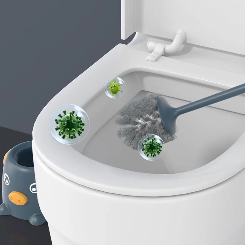Toilettenbürste im Schweinchen-Design – Weiche Borsten, Auslaufsicherer Halter, Schnell Trocknend, WC-Reinigungsbürste Kaufschwan®