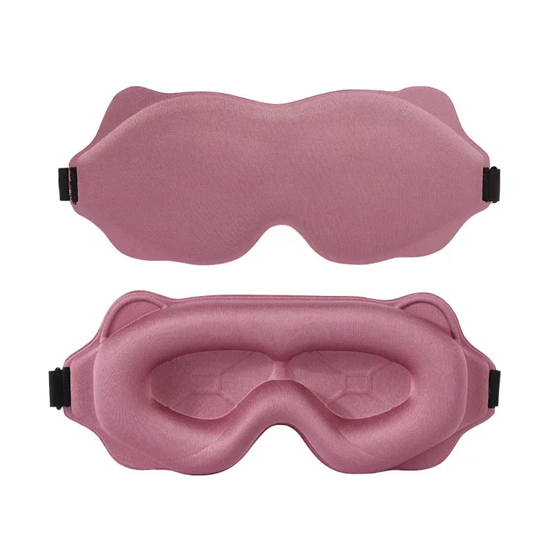 3D Schlafmaske | Lichtblockierende Schlafmaske für die Augen | Weiche Schlafhilfe für Reisen & Nacht Kaufschwan® Rosa