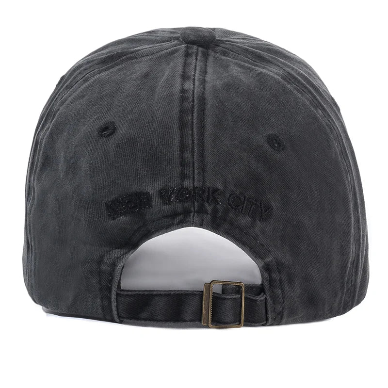 2025 New York Washed Cotton Cap | Herren & Damen Snapback Baseballkappe | Sonnenschutz Dad Hat | Outdoor Freizeitkappe Kaufschwan®