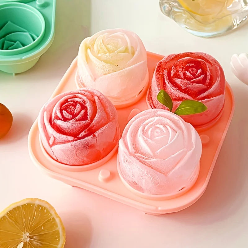 Rosenförmige Eiswürfelform – Elegante Eiswürfel für Getränke & Desserts Kaufschwan®