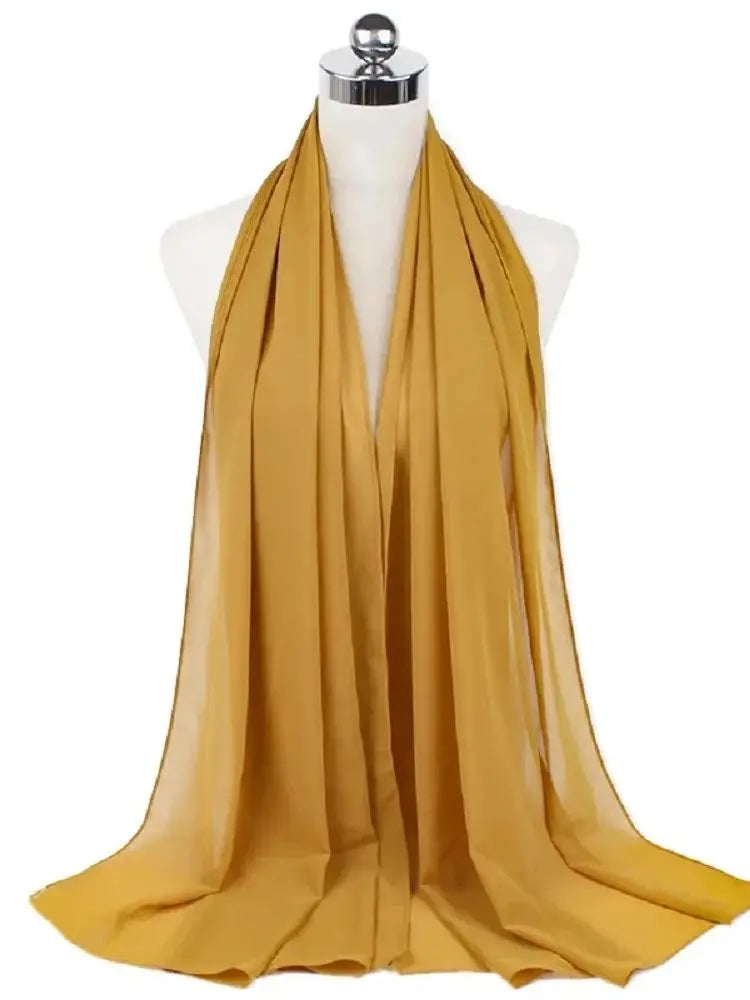 Damen Hijab aus Chiffon – Sofort Tragbares Kopftuch | Einfarbiger Instant Hijab Schal, Arabischer Wrap & Islamischer Schal Kaufschwan®