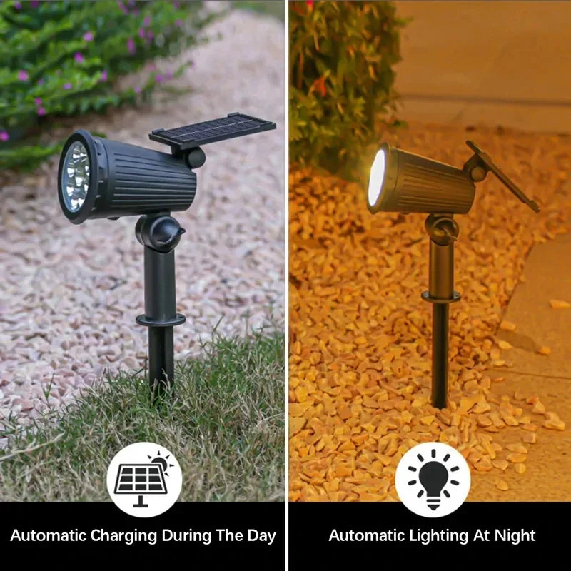 9 LEDs Solar-Strahler – IP65 Wasserdicht, Helligkeit Einstellbar, Außenbeleuchtung für Garten, Hof, Einfahrt & Terrasse Kaufschwan®