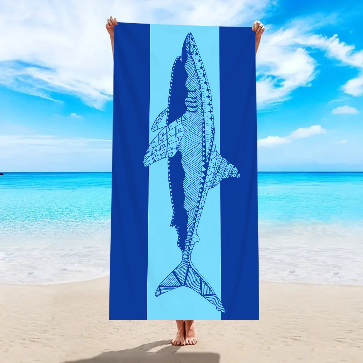 Großes Strandtuch aus Ultrafeiner Mikrofaser – Schnell Trocknend & Saugfähig | Multifunktionales Schwimm- & Reisetuch