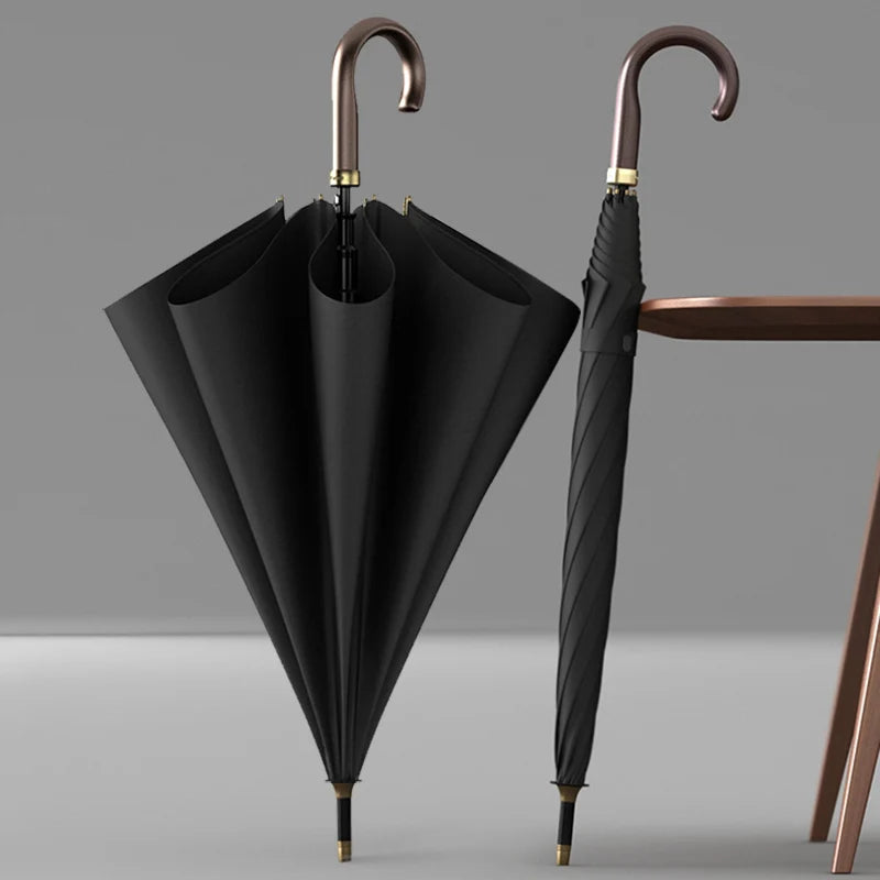 Winddichter Langgriff-Golfschirm – Luxus Business-Regenschirm für Herren & Damen, 8 Streben, 120cm Großschirm von