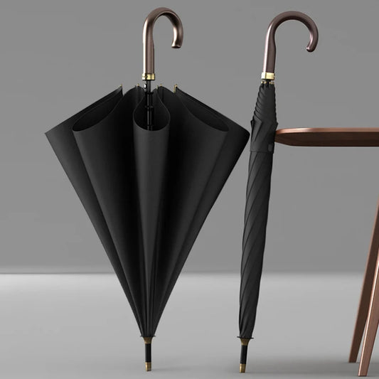 Winddichter Langgriff-Golfschirm – Luxus Business-Regenschirm für Herren & Damen, 8 Streben, 120cm Großschirm von