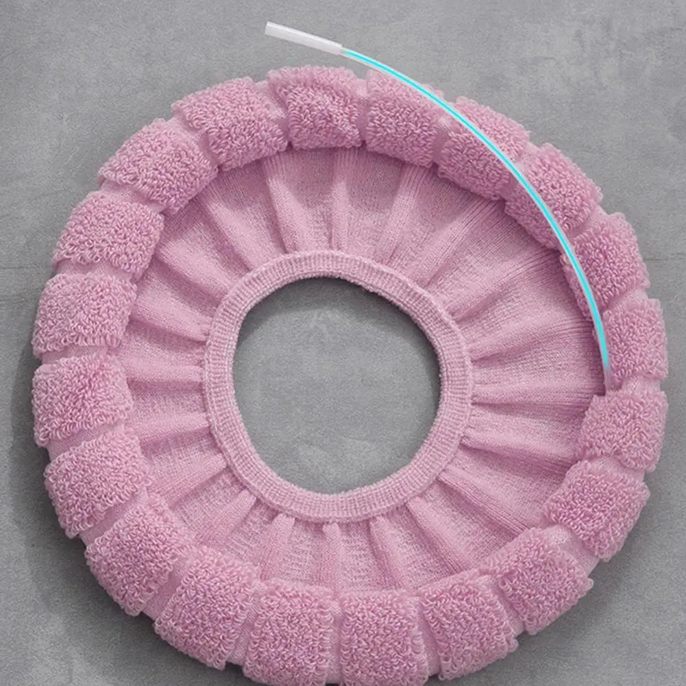 Warme WC-Sitzauflage – Strick-Toilettensitzbezug für Winter | Weiche O-förmige Waschbare Toilettenauflage in Einfarbigem Design (1 Stück) Kaufschwan®