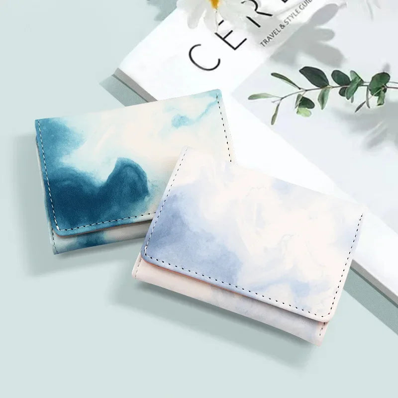 Damen Faltbare Kurzgeldbörse – Einfaches Tri-Fold Design | PU Leder Mini Geldtasche mit Kartenfächern & Münzfach für Studentinnen Kaufschwan®