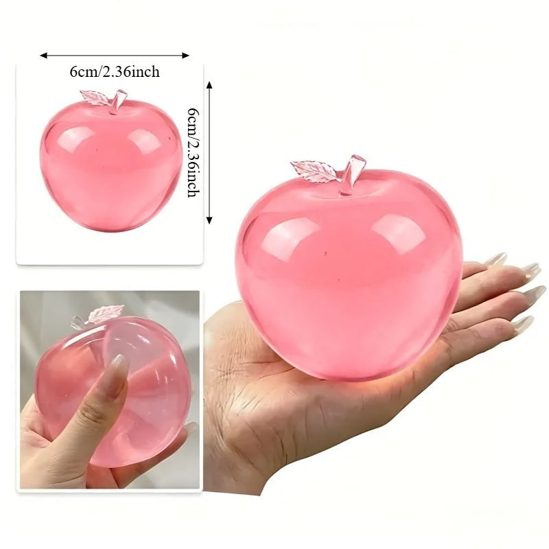 Grüner Apfel-Squishy – Weiches Transparentes Slow-Rising Sensorik- & Fidget-Knautschspielzeug für Entspannung, Stressabbau & Schreibtisch Kaufschwan®