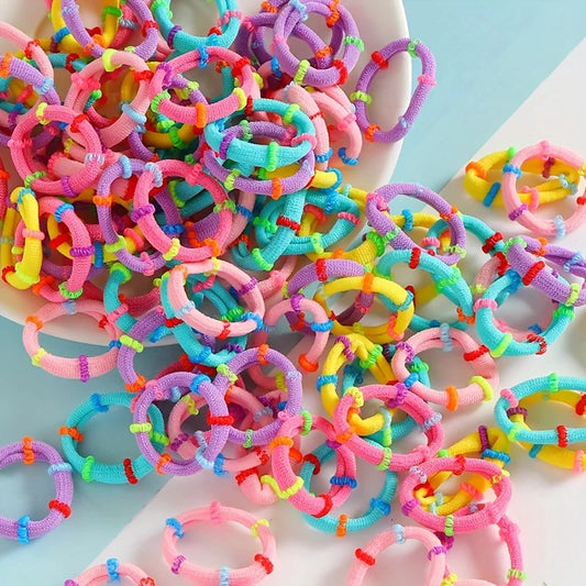 50/100/200/300 Stück Bunte Elastische Haargummis | Strapazierfähige Weiche Dehnbare Pferdeschwanzhalter für Damen & Mädchen | Großpackung Kaufschwan®
