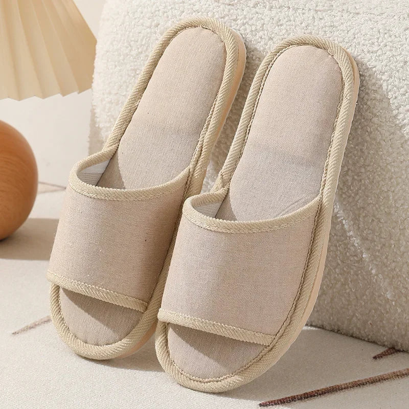 Verdickte Rutschfeste Einweg-Hausschuhe für Herren | Hotel, Spa, Badehaus & Salon | Sommer Komfort | Großhandel Kaufschwan® Beige 44-45