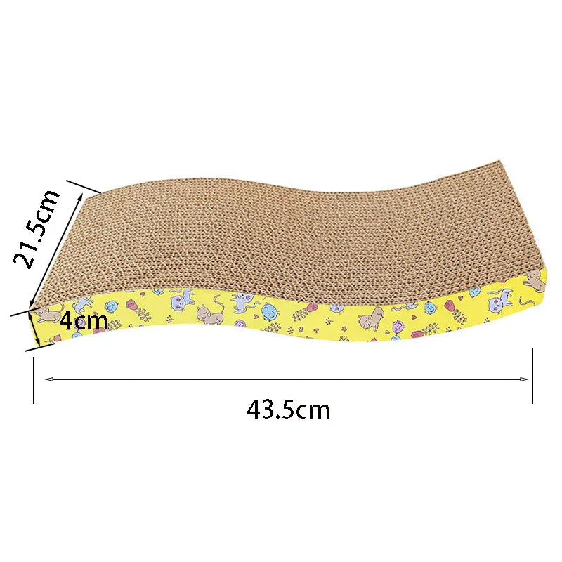 Wellpappe-Kratzbrett für Katze – Kratzfeste Krallenfläche mit Sofaform & Liegeplatz für Katze Kaufschwan® Leichte Welle