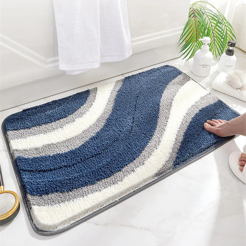 Saugstarke, dicke Badematte – XXL‑Kapazität, schnell trocknend, rutschfest, kuschelig weich – Flock-Design für Bad & Wanne Kaufschwan®
