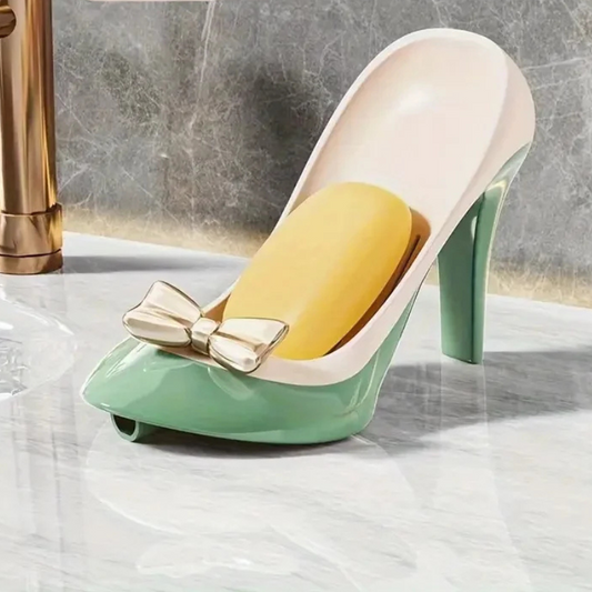 Seifenschale in High-Heel-Optik mit Saugnapf – Stylischer Seifenhalter für Bad, Waschbecken oder Studentenwohnheim Kaufschwan® Grün