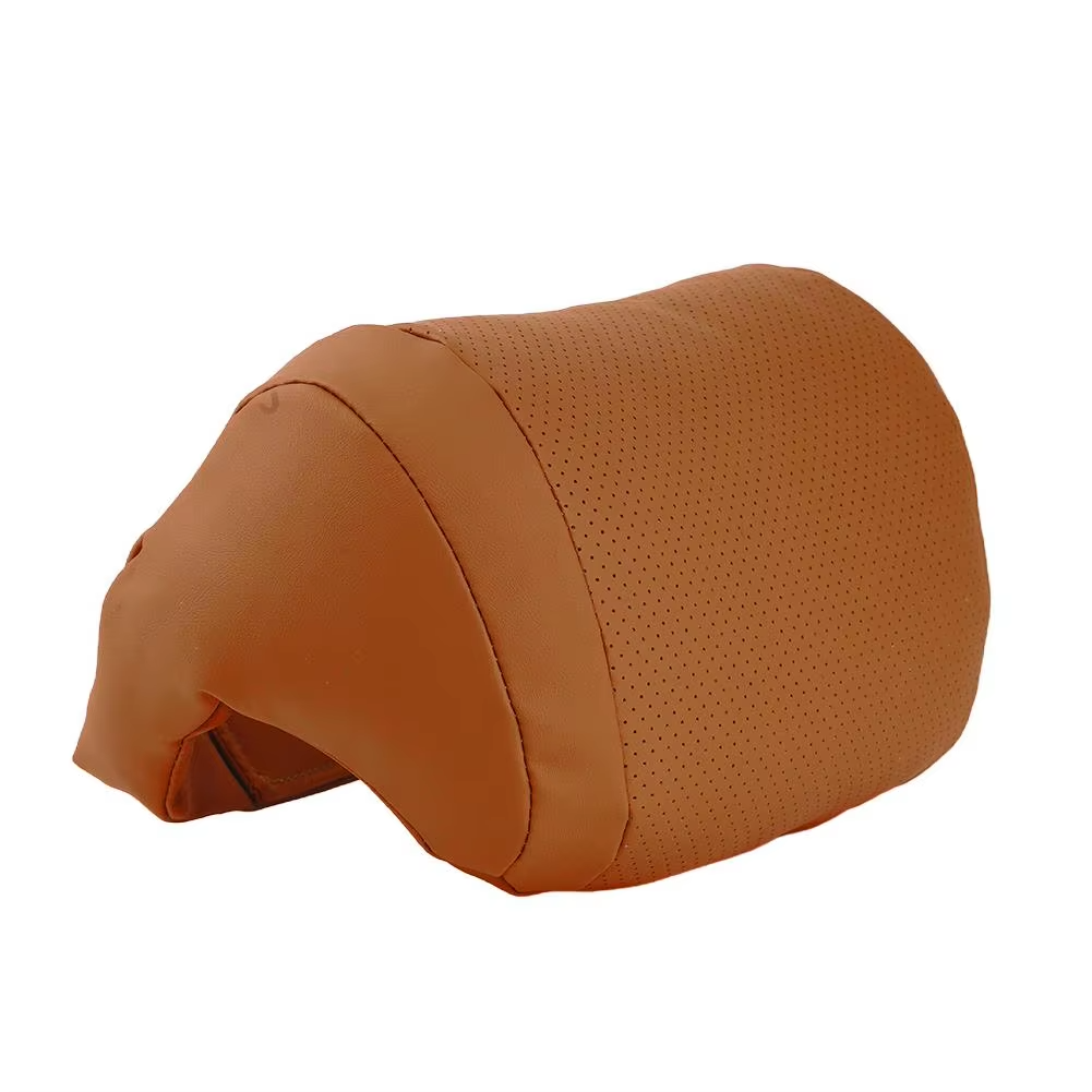 Universelles Auto-Nackenkissen für Kopfstütze – Ergonomische 3D-Form mit Weicher Flauschiger Nackenstütze Kaufschwan® Orangebraun